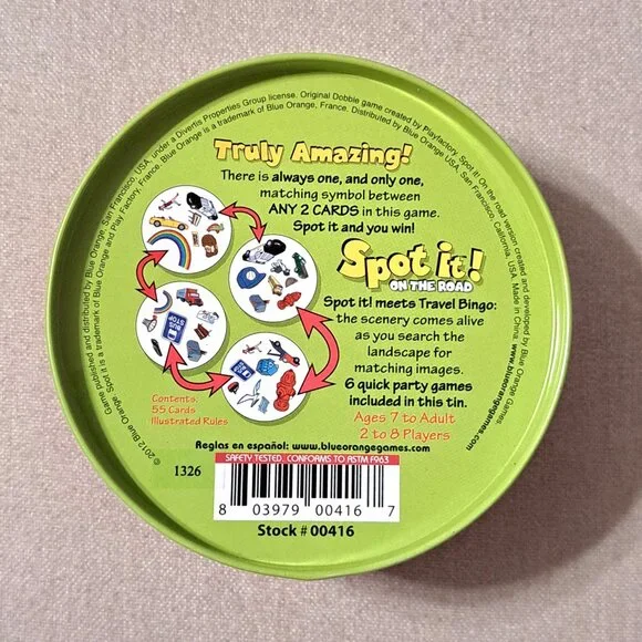 CLOSET CLOSING SALE! Spot It! On the Road Travel Card Game - Picture 2 of 3